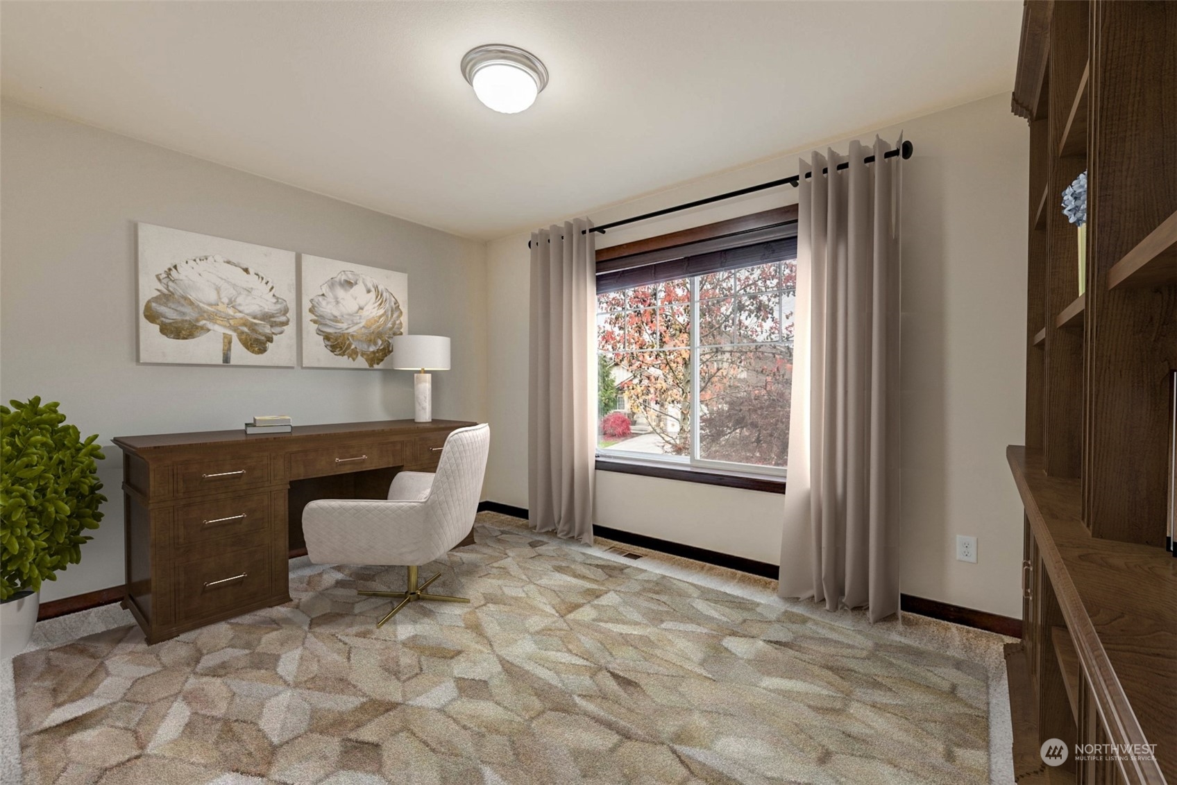 448 Barry Loop Mount Vernon, WA 98274 - Photo 5 of 40 a living room with furniture a window and a flat screen tv