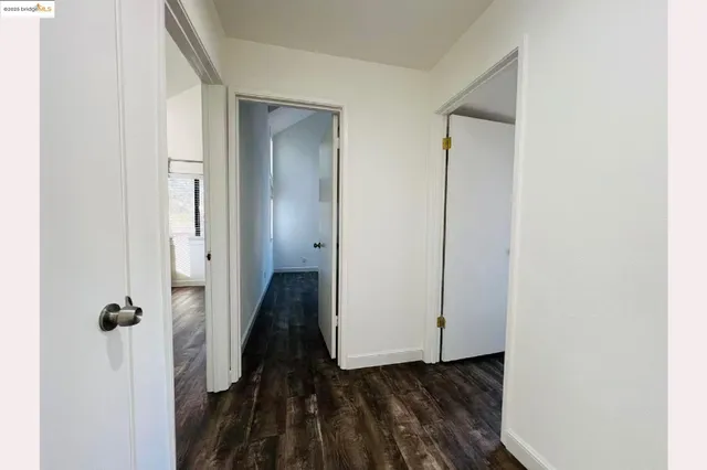 a view of a room with a wardrobe space