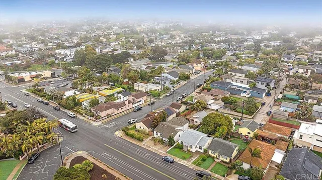 an aerial view of multiple house