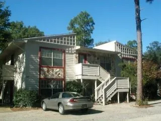 a car parked in front of a house