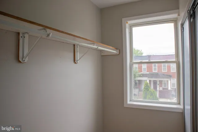 a view of a window in a room