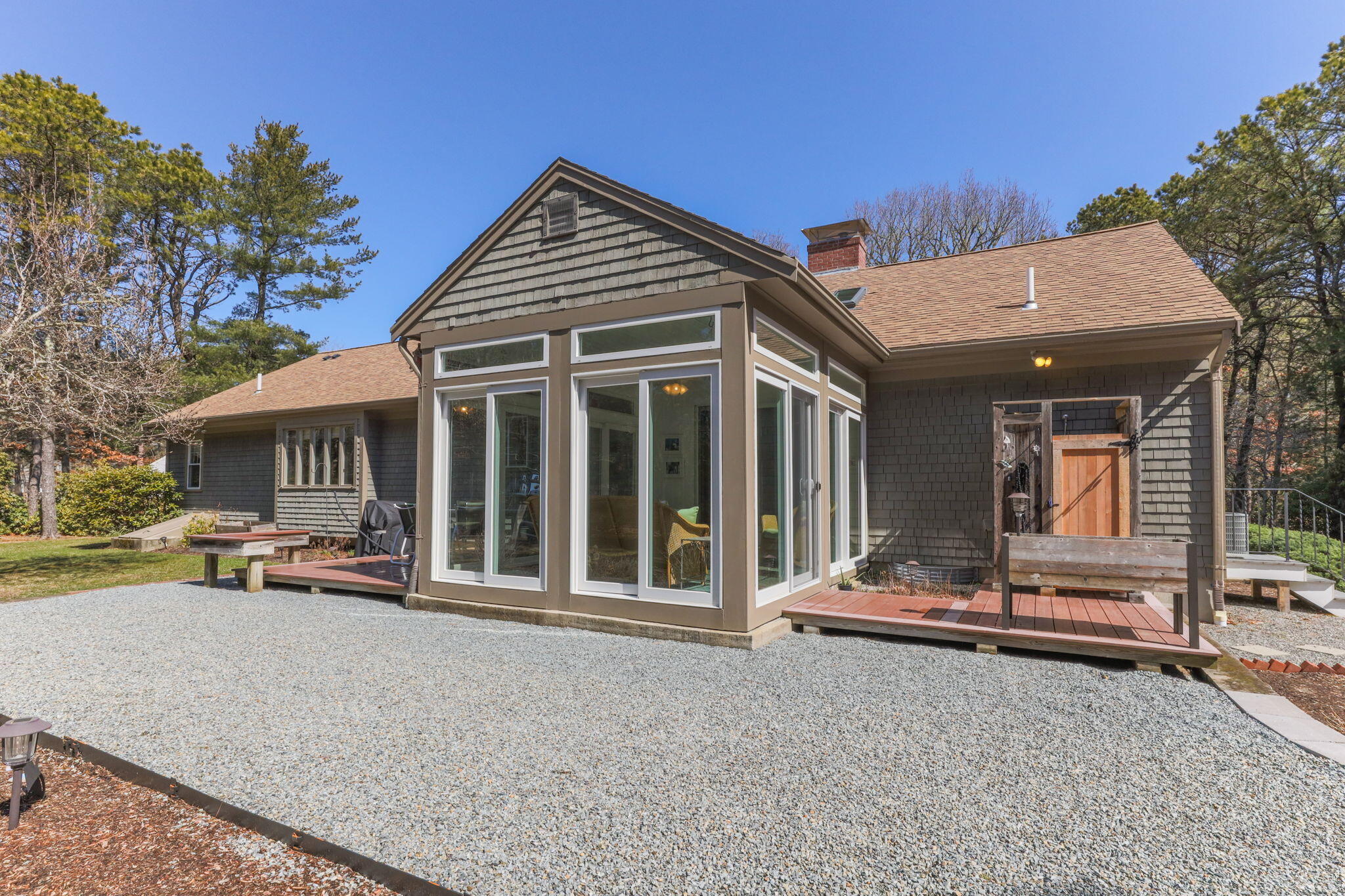 29 Amanda Court Cotuit, MA 02635 - Photo 29 of 45 front view of a house with a patio