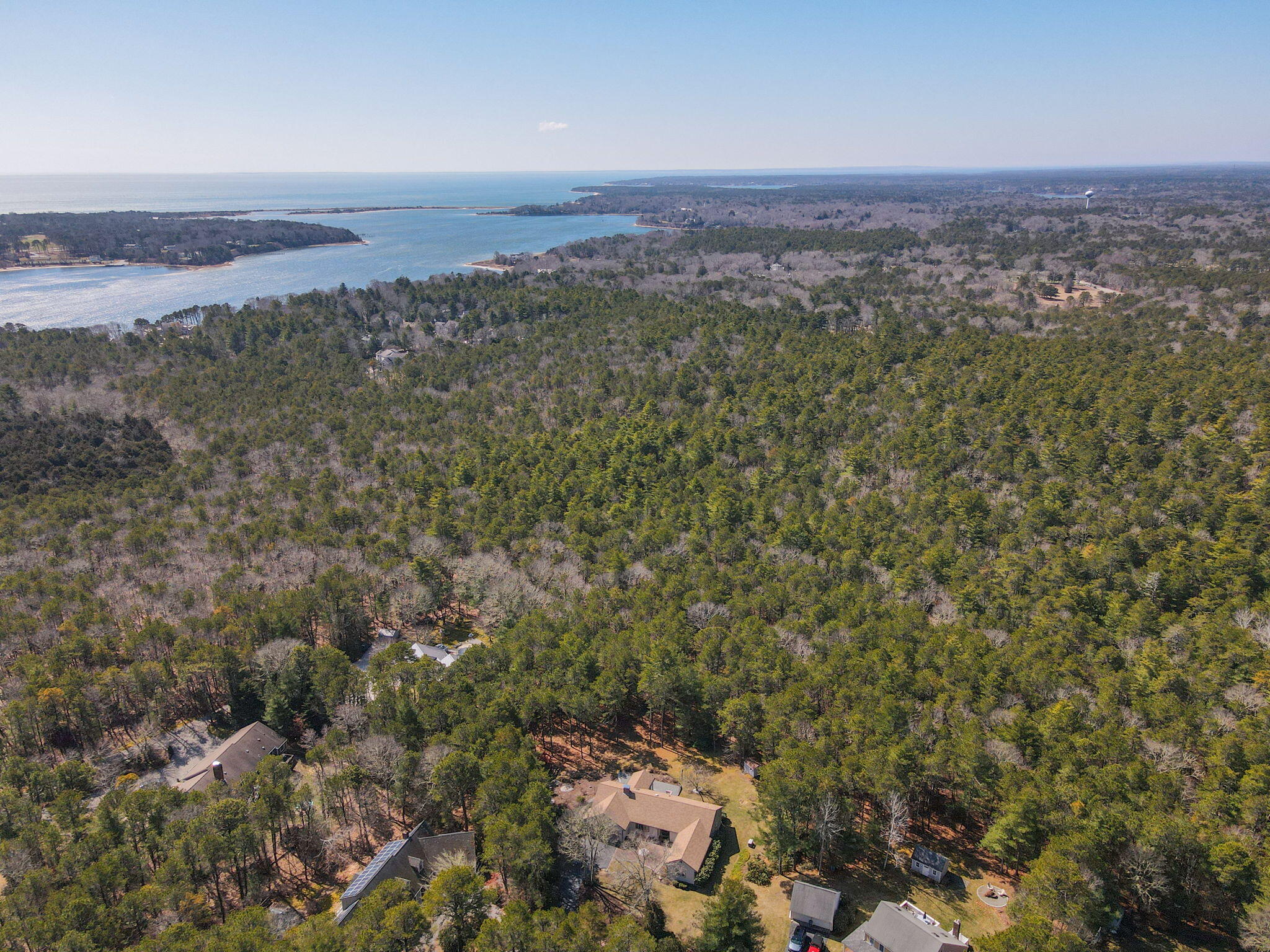 29 Amanda Court Cotuit, MA 02635 - Photo 38 of 45 an aerial view of a houses with a yard