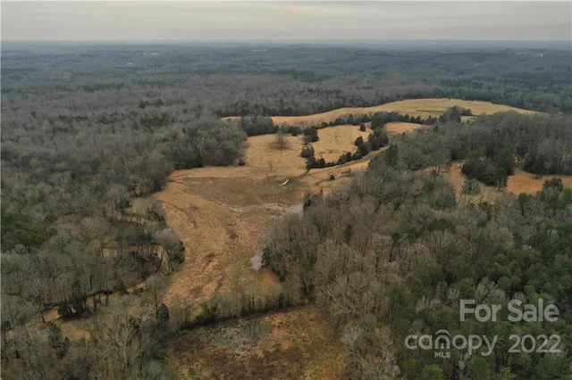 a view of a dry yard with wooden fence