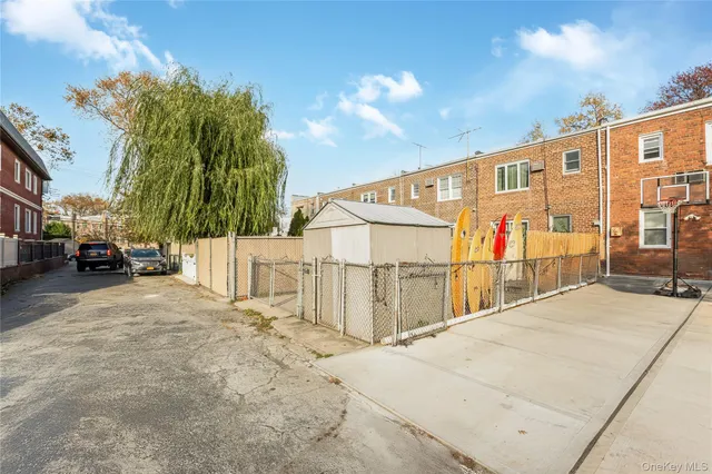 a view of a house with a patio