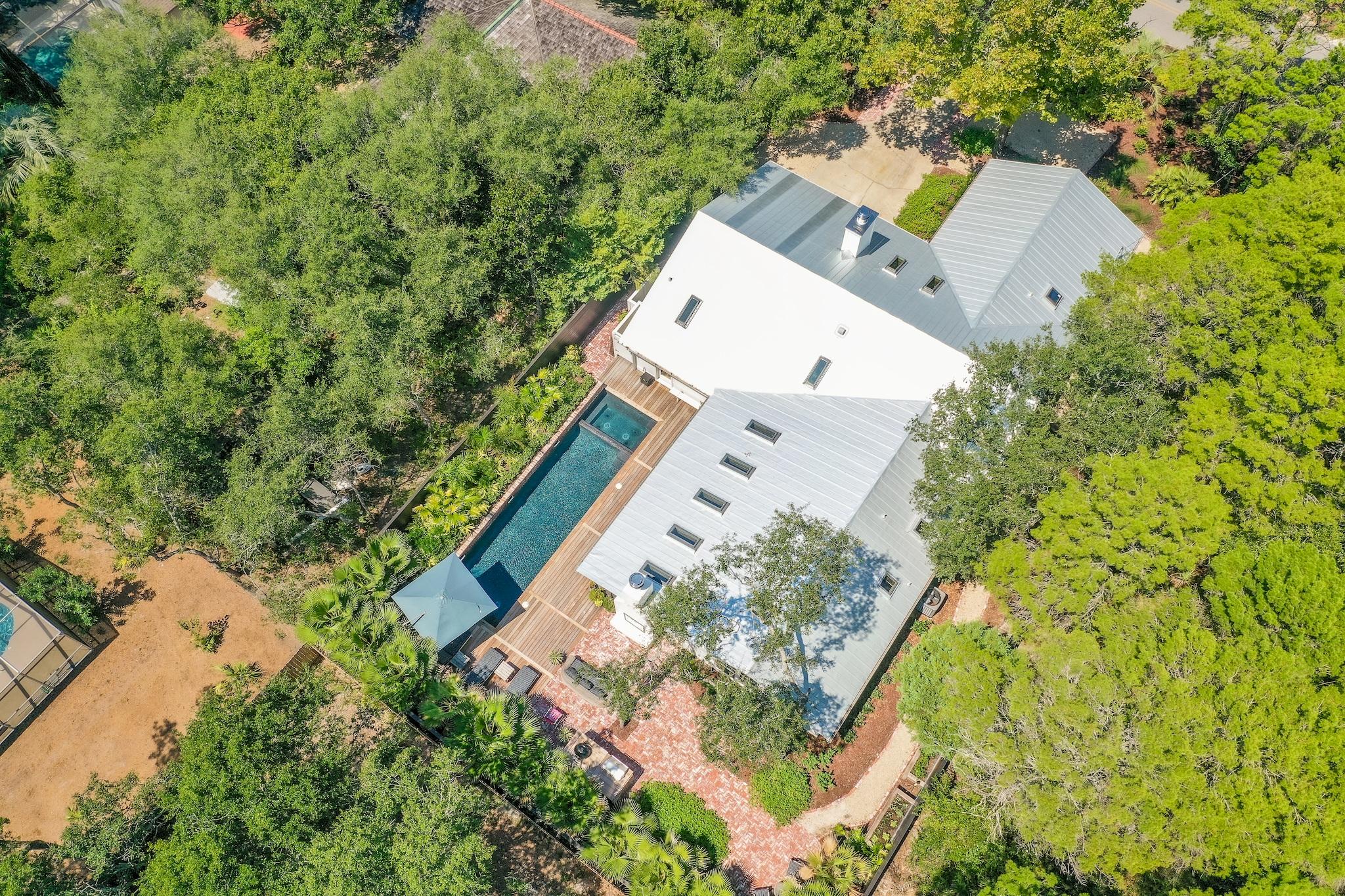 102 Camp Creek Road South Inlet Beach, FL 32461 - Photo 53 of 58 an aerial view of a house with a yard