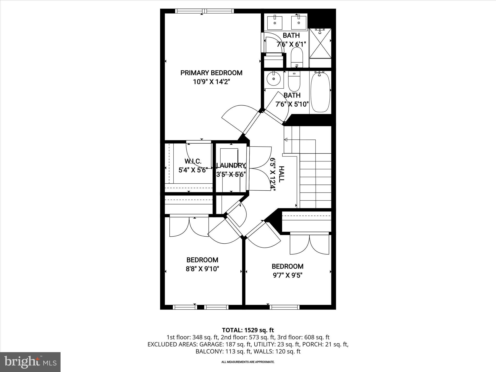 1317 Spindrift Road Aberdeen, MD 21001 - Photo 55 of 56 Upper Level Floor Plan