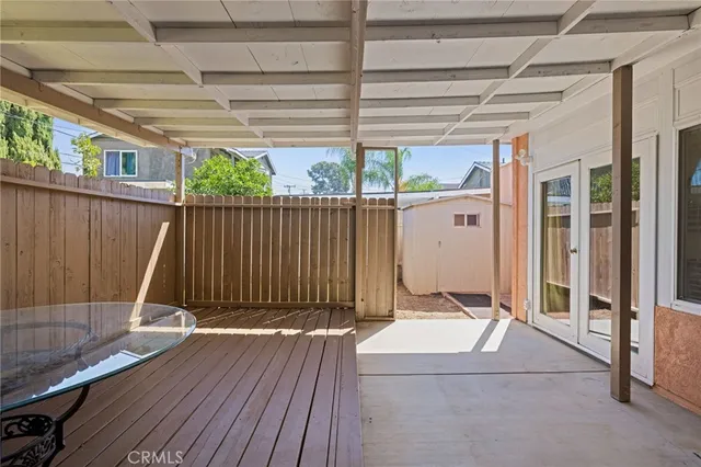 a view of a house with a deck