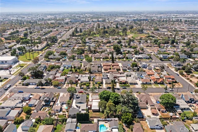 an aerial view of multiple house