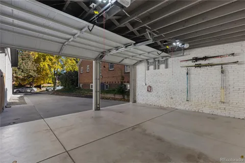 a view of a garage