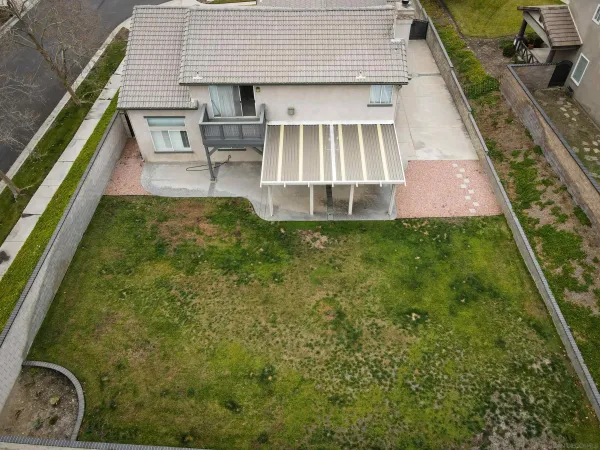 a backyard of a house