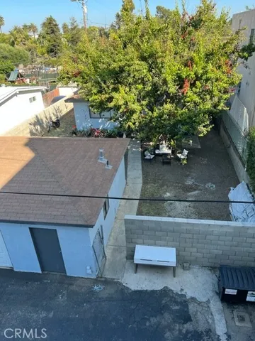 a view of a outdoor space with plants