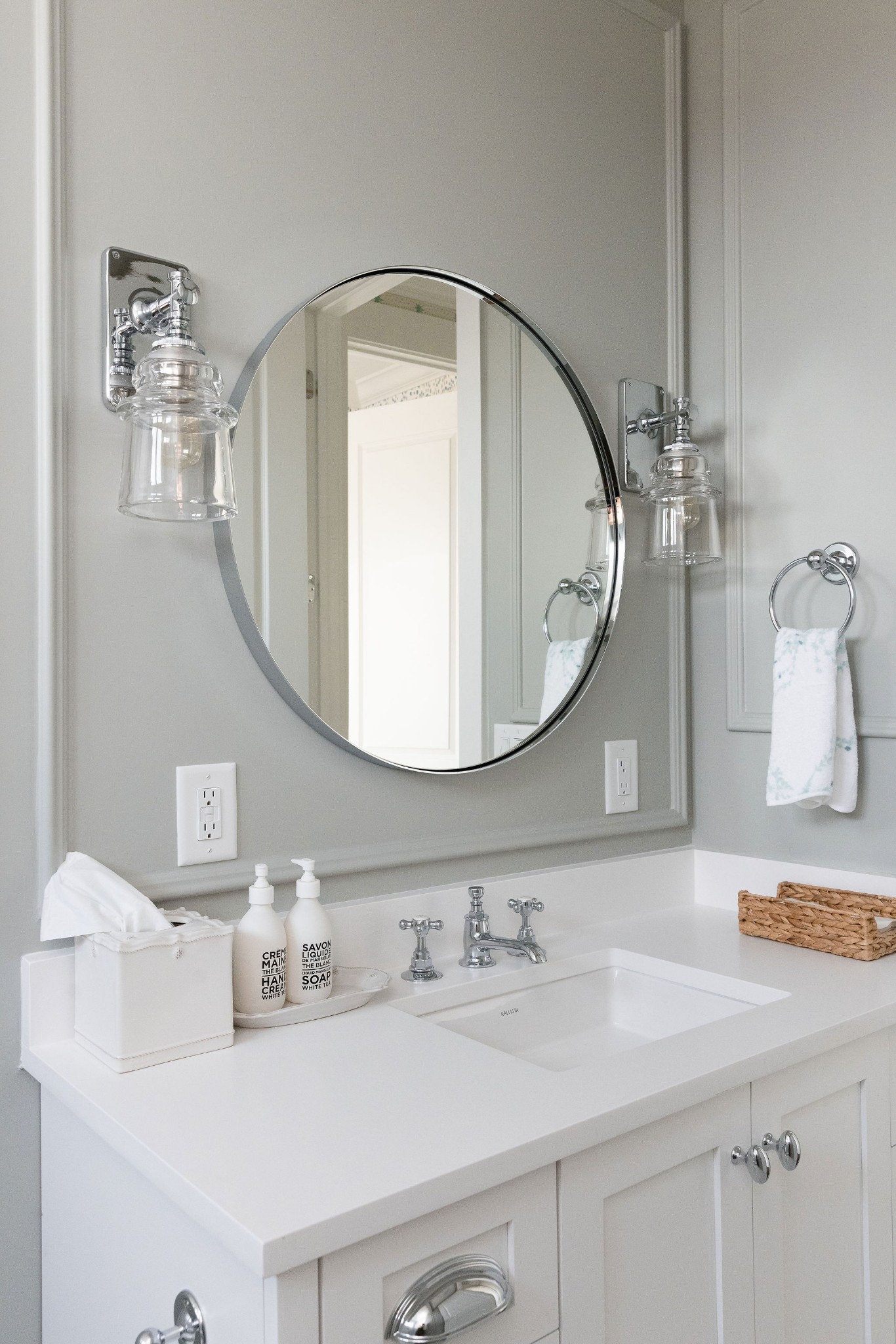 1507 Eliot Road Franklin, TN 37064 - Photo 55 of 67 a bathroom with a sink vanity and a mirror