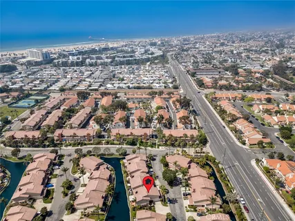 an aerial view of a city with lots of residential buildings