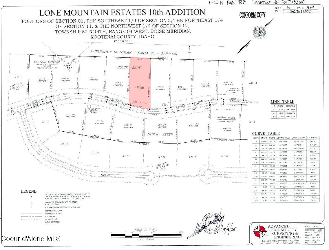 L9-b8 North Eclipse Road Rathdrum, ID 83858 - Photo 5 of 6 Plat