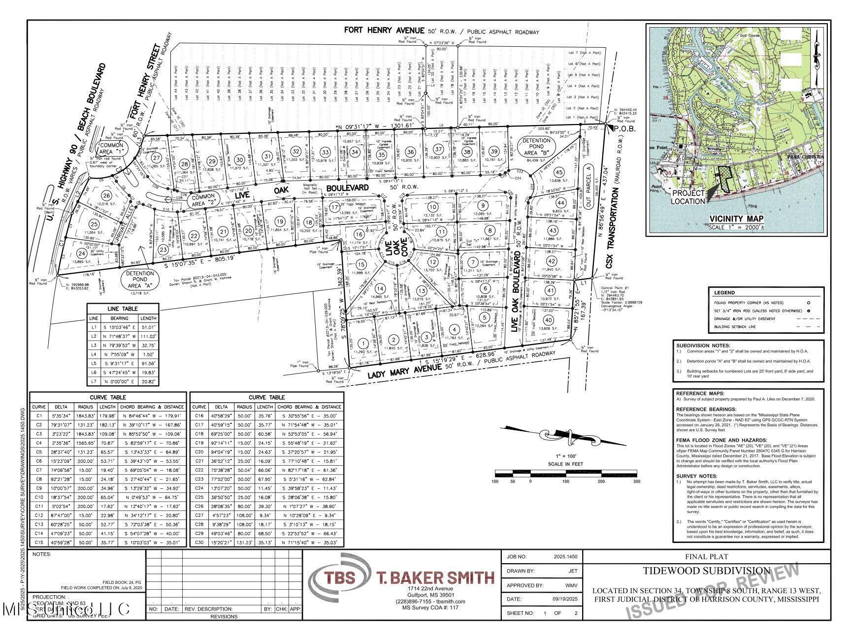 129 Live Oak Way Pass Christian, MS 39571 - Photo 2 of 9 Tidewood Final Plat