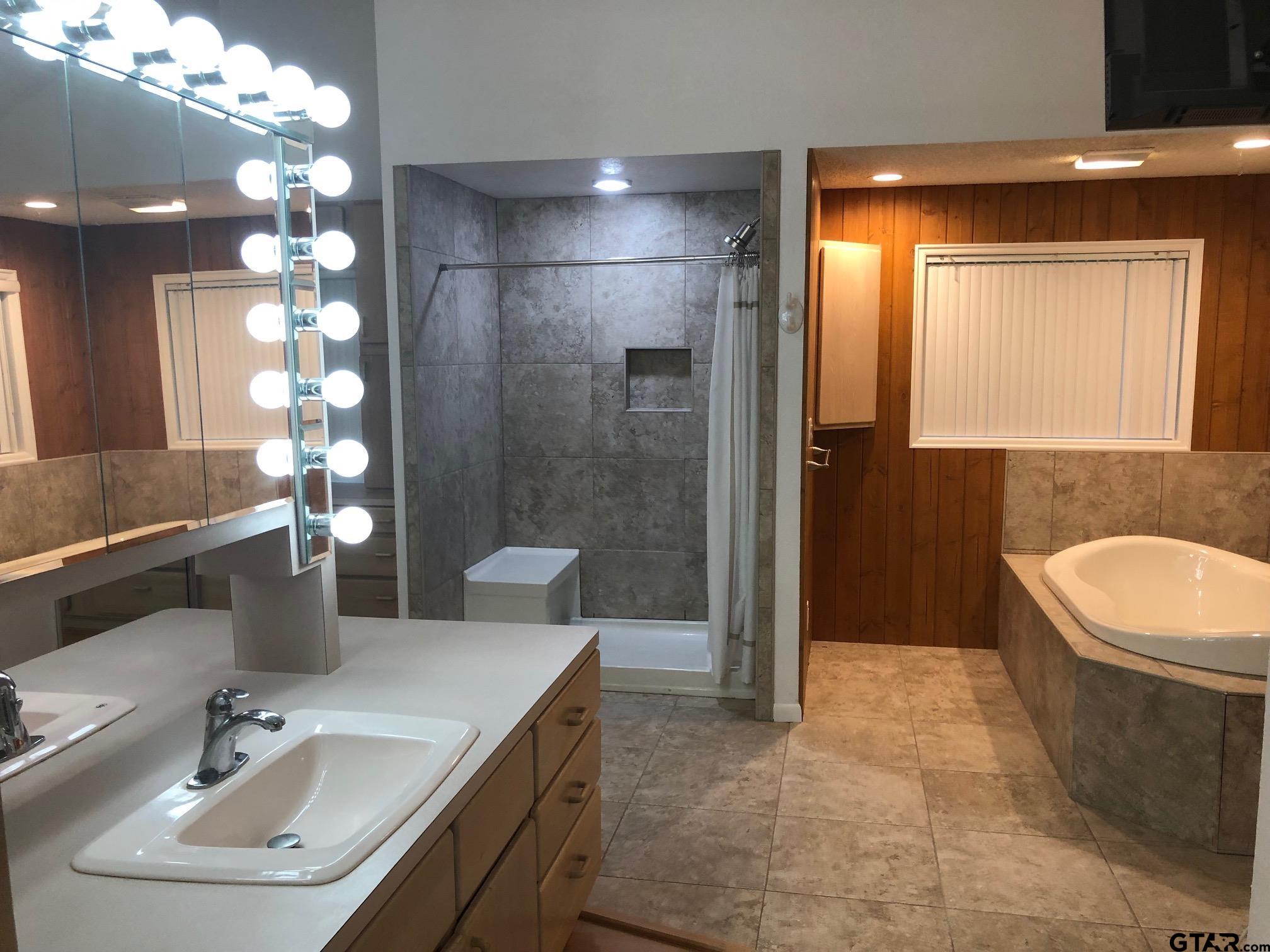 13745 Meadow Lane Flint, TX 75762 - Photo 21 of 38 a bathroom with a sink a toilet and shower