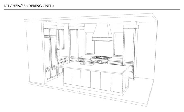 a view of a kitchen with a sink