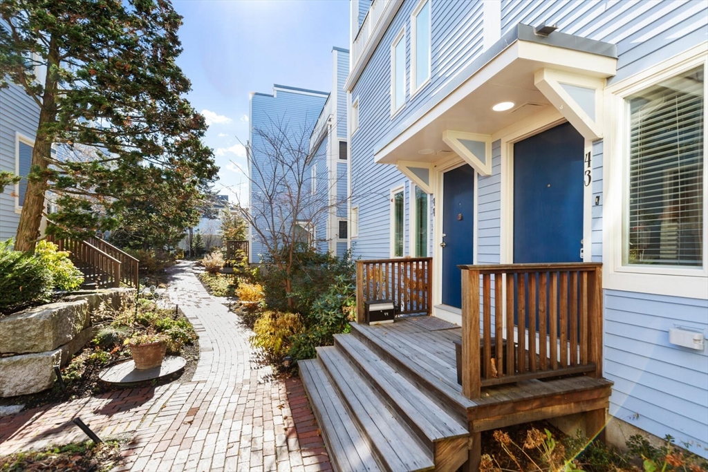 a view of a wooden bench with a bench