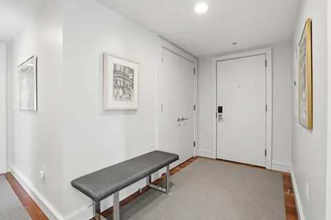 a room with a table and a window