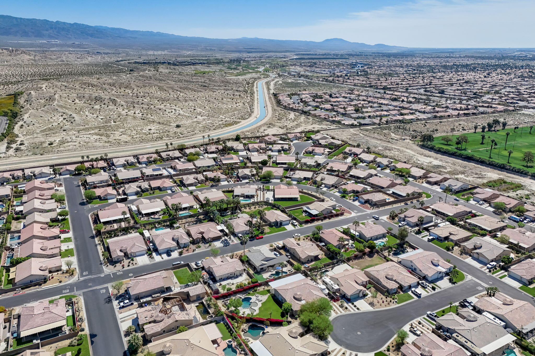 41163 Morris Street Indio, CA 92203 - Photo 76 of 83 an aerial view of a city and ocean