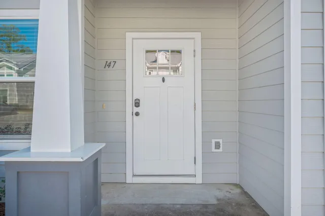 a view of an front door