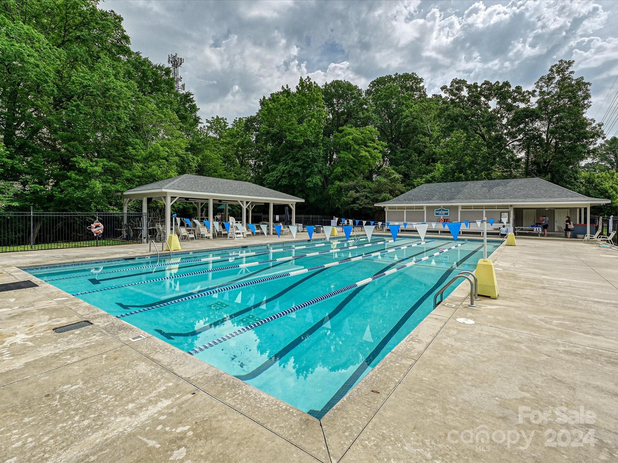 3401 Eastburn Road Charlotte, NC 28210 - Photo 41 of 43 an aerial view of a house with swimming pool and deck