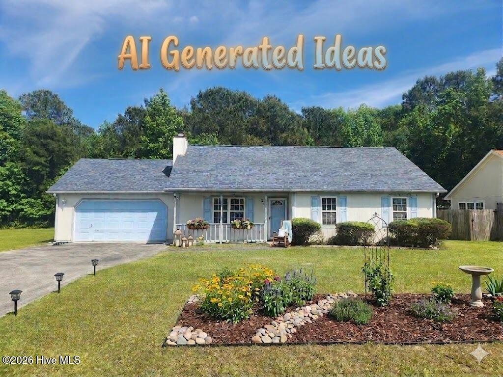 243 Parnell Road Hubert, NC 28539 - Photo 2 of 26 House Front AI Staged