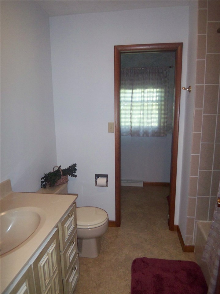 2666 South Rock City Road Ridott, IL 61067 - Photo 12 of 25 a bathroom with a sink a toilet and tub