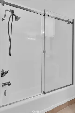 a bathroom that has a shower in it