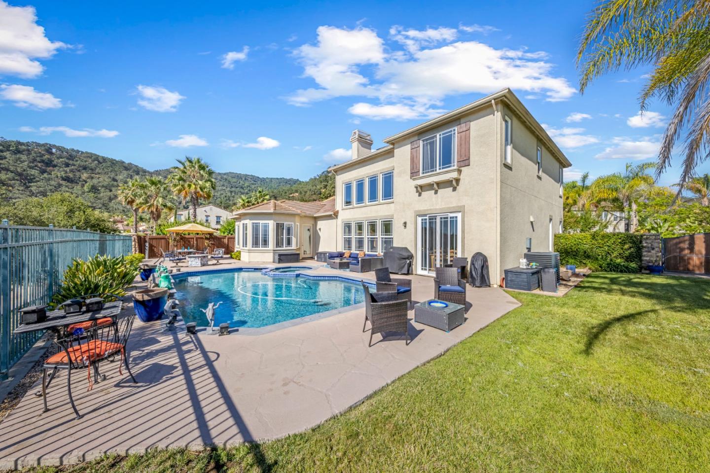 6850 Eagle Ridge Drive Gilroy, CA 95020 - Photo 29 of 51 a view of a house with swimming pool and sitting area