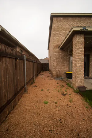 a backyard of a house