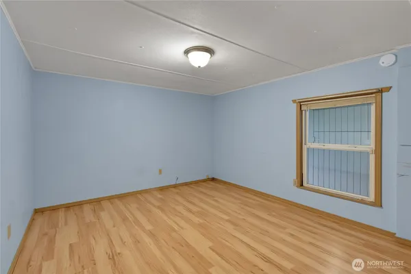 an empty room with a window