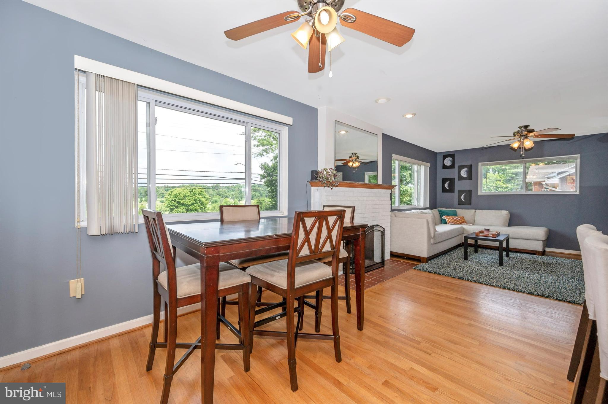 9521 Riggs Road Adelphi, MD 20783 - Photo 14 of 51 Dining Room w/Ceiling Fan & Window