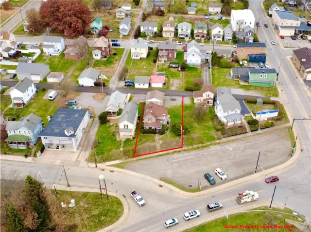 an aerial view of swimming pool