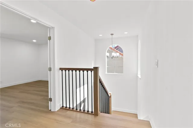 a view of a hallway with entryway