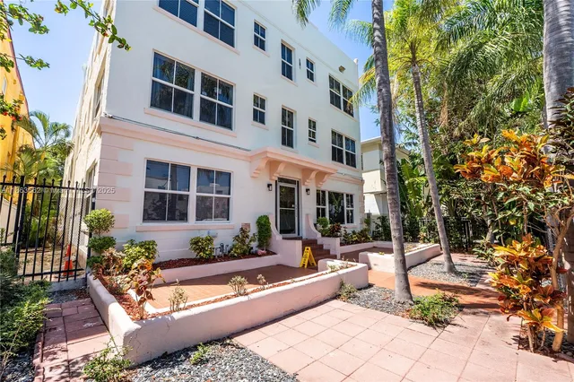 a view of a building and outdoor space