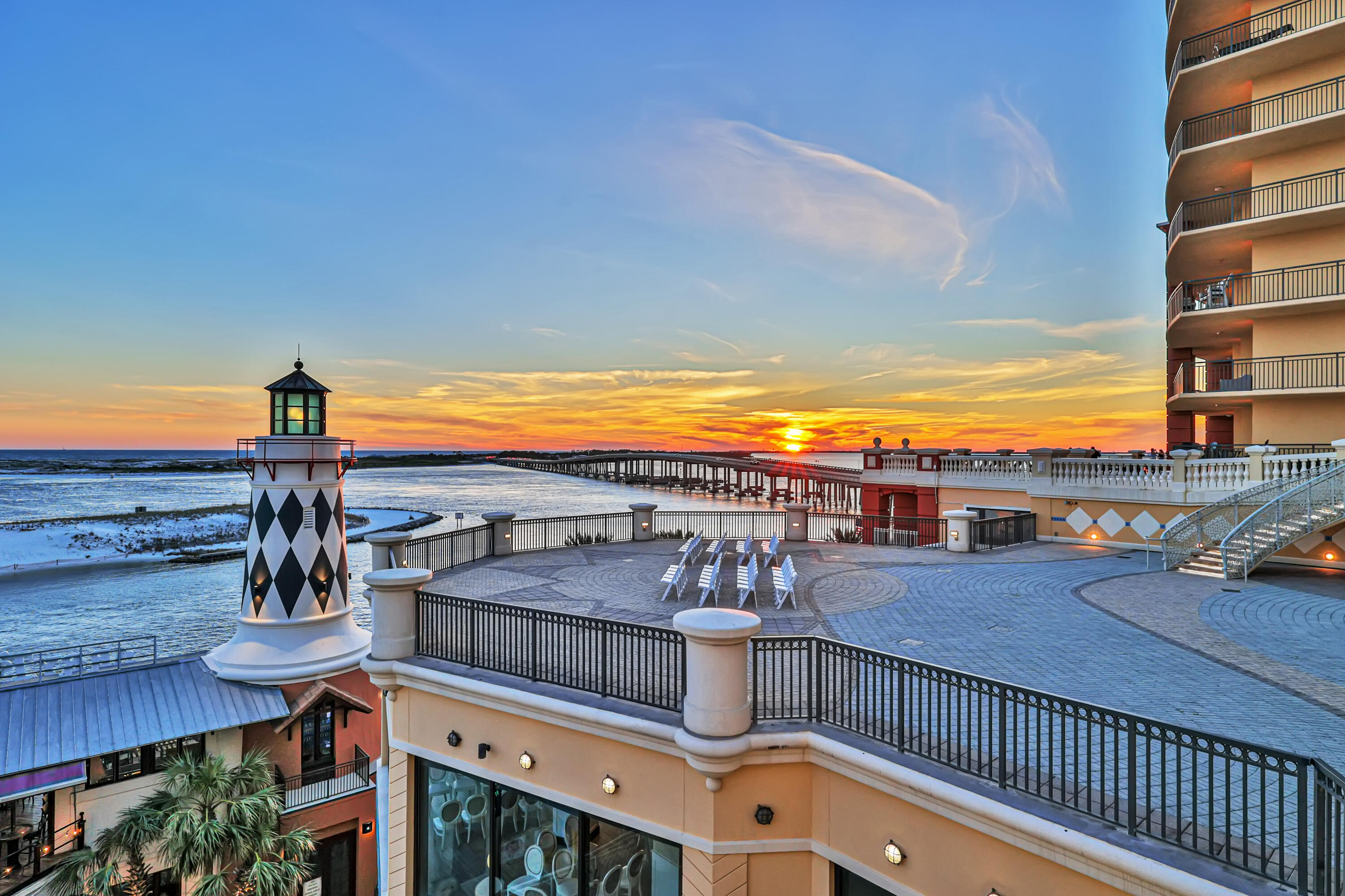 10 Harbor Boulevard, Unit E802B Destin, FL 32541 - Photo 22 of 25 a view of a balcony with an ocean view