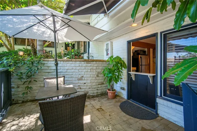 a house view with a seating space