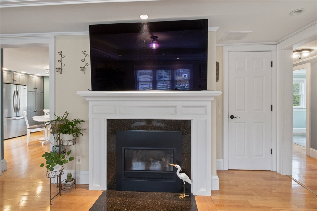 2045 Main Street Barnstable, MA 02648 - Photo 3 of 41 a living room with a fireplace and a potted plant