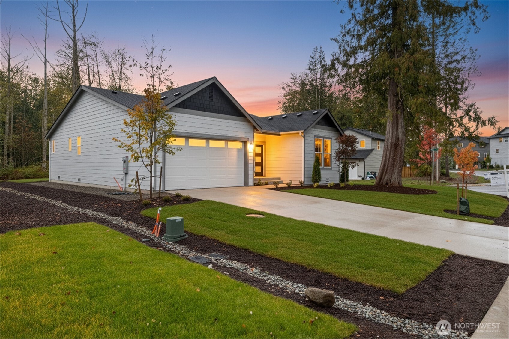 a view of a house with a park