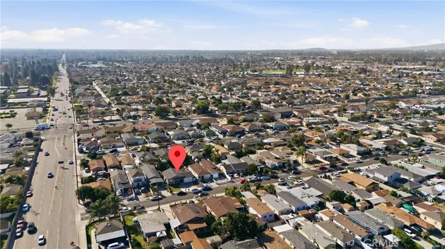 an aerial view of multiple house