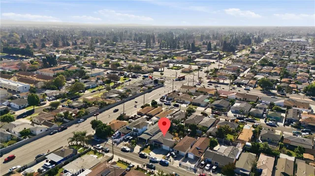 an aerial view of a city