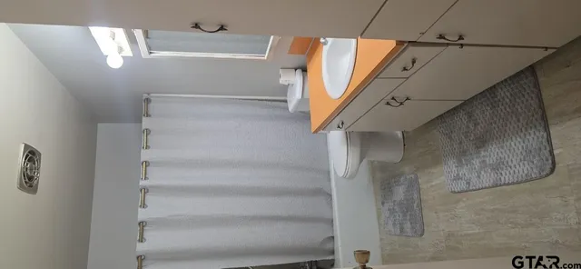 a bathroom with a sink and a toilet