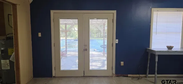 a view of an front door