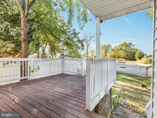 a view of a garden with a bench
