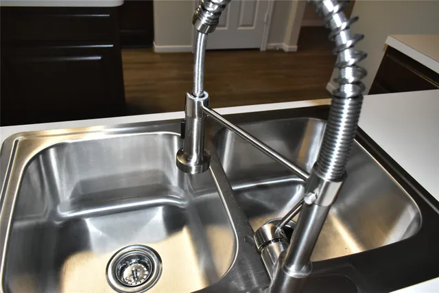 a close view of utility and dryer