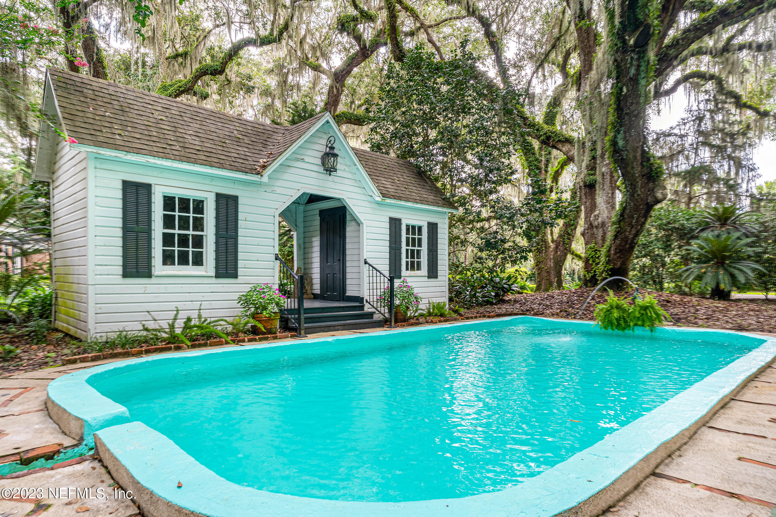 6975 Old Church Road Fleming Island, FL 32003 - Photo 43 of 53 a view of a house with swimming pool and yard