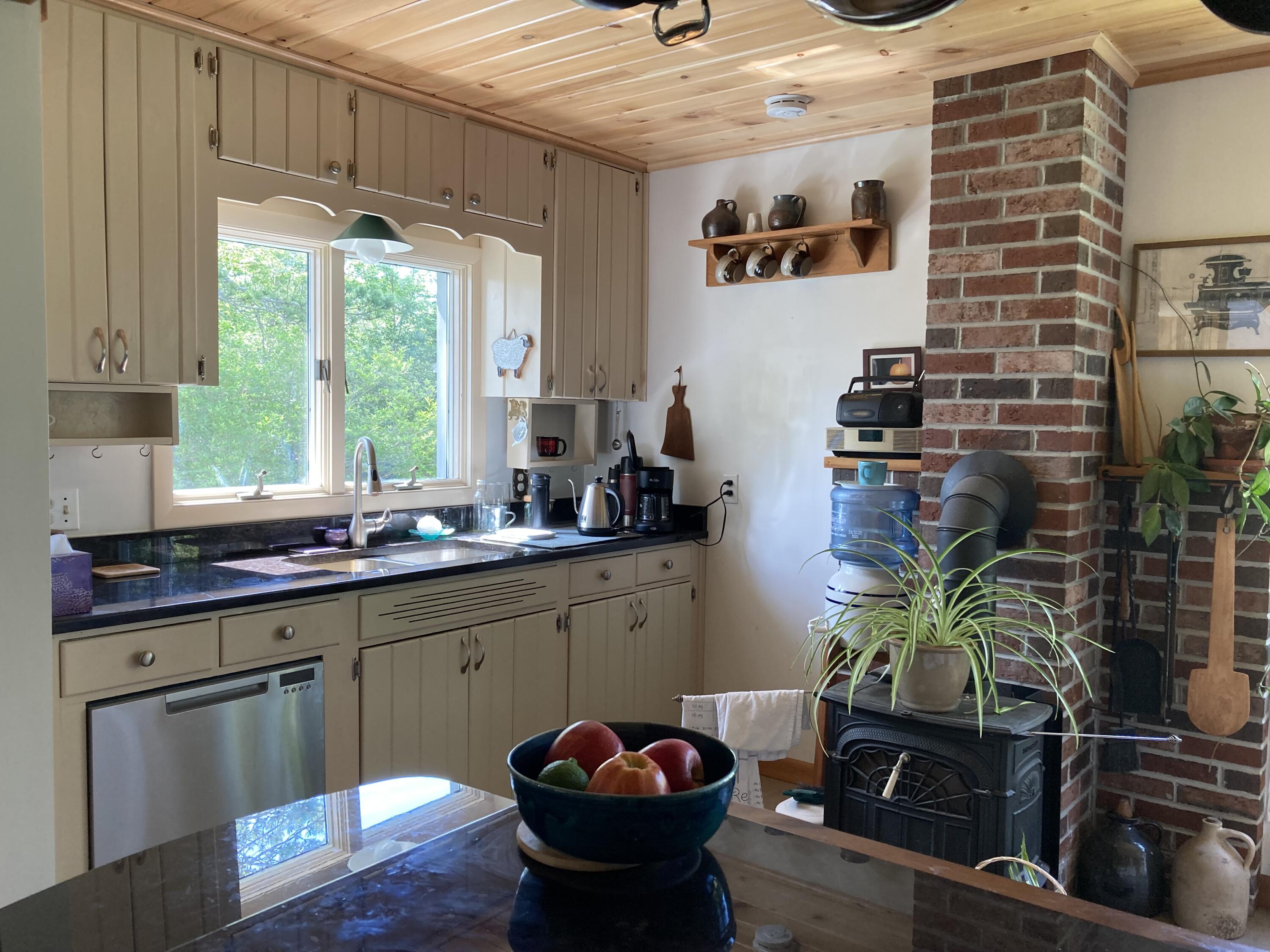 68 Crowley Island Road Corea, ME 04624 - Photo 11 of 24 New kitchen w/woodstove.