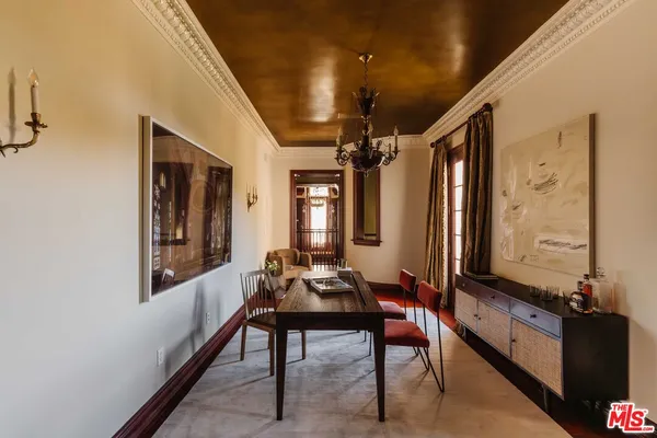 a room with furniture